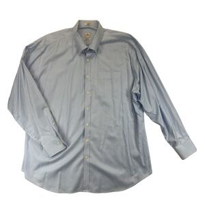 Peter Millar Shirt Mens XXL Blue Nanoluxe Easycare Gingham Button‎ Down Cotton